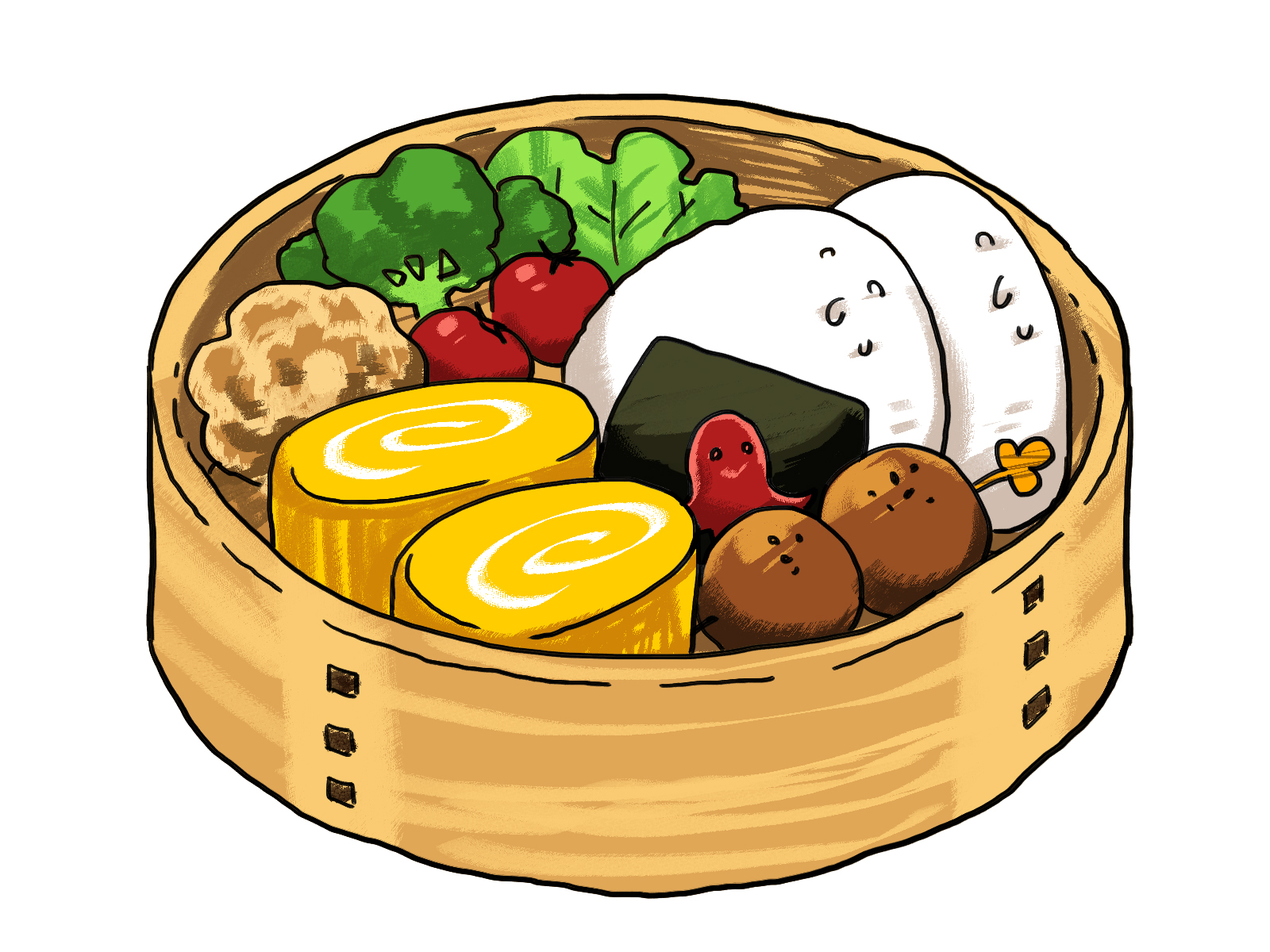 おにぎりが入ったお弁当